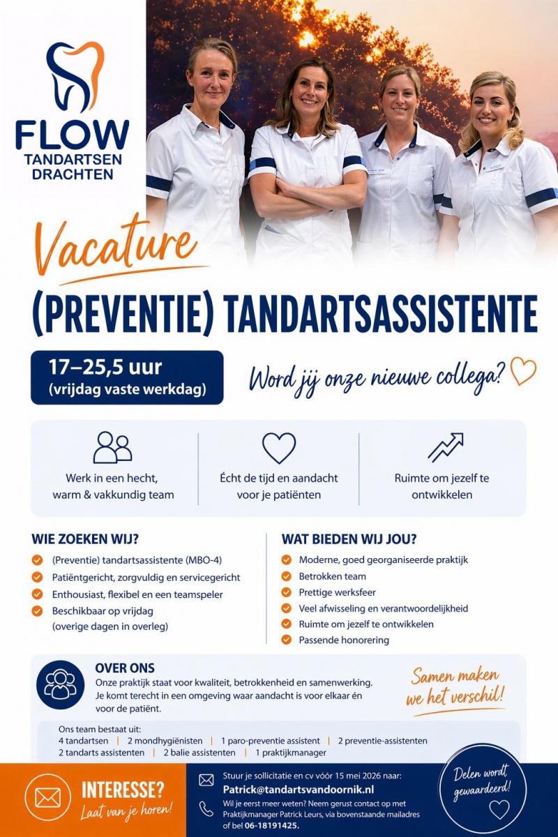 Vacature Tandartsassisitent(e)